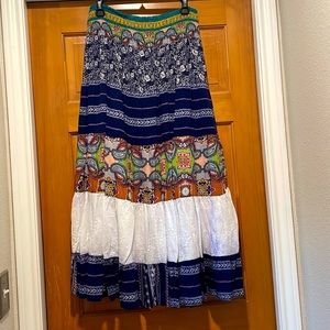 Elastic waist lined skirt